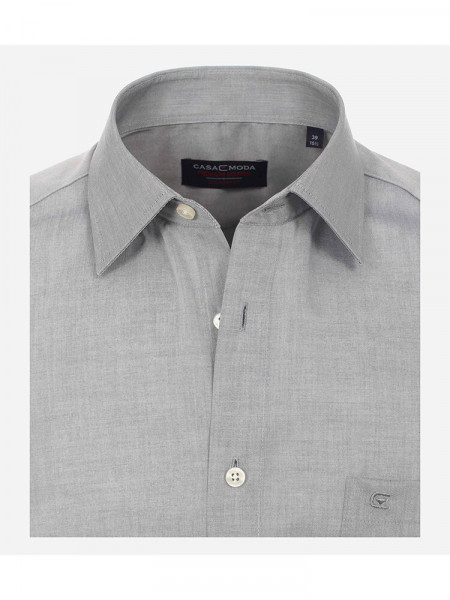 CASAMODA Comfort Fit Camicia Grigio chiaro Kent Popeline - Vista 1