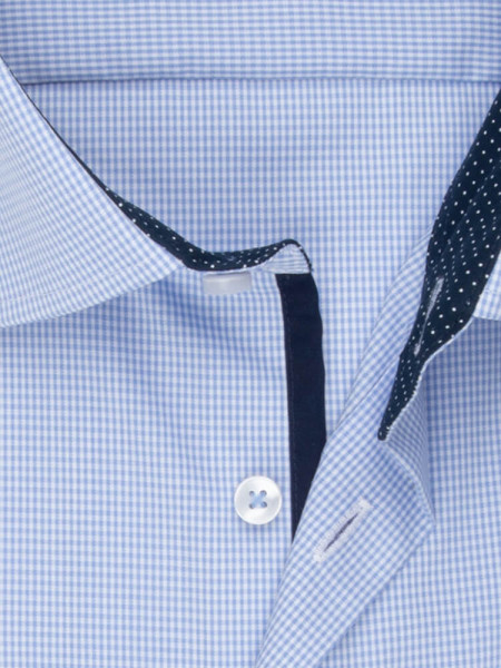 SEIDENSTICKER Slim Fit Camicia Blu medio Business Kent Popeline - Vista 2