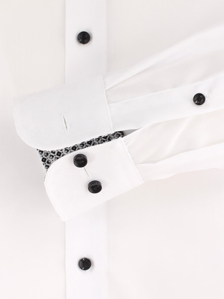 CASAMODA Comfort Fit Camicia Bianco Kent Popeline - Vista 2