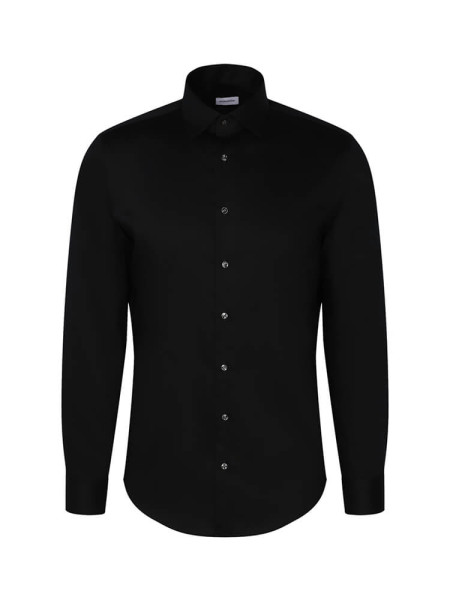 SEIDENSTICKER Tailored Fit Camicia Nero New Kent Twill