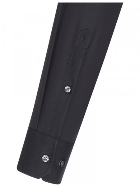 SEIDENSTICKER Tailored Fit Camicia Nero Business Kent Popeline - Vista 1