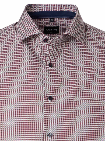 VENTI Comfort Fit Camicia Rosso Kent Popeline - Vista 1