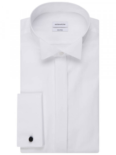 SEIDENSTICKER Tailored Fit Camicia Bianco Kläppchen Popeline - Vista 4