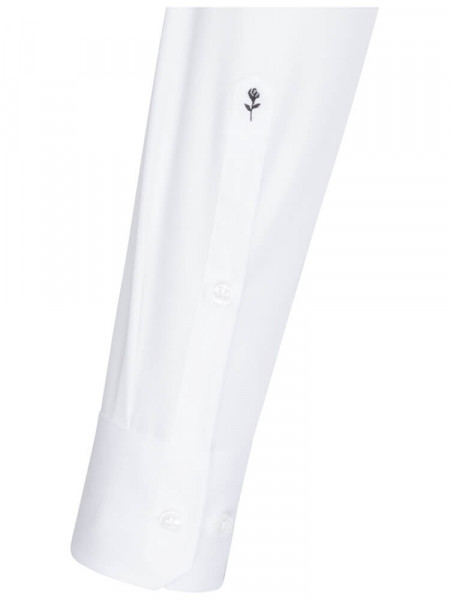 SEIDENSTICKER Slim Fit Camicia Bianco Business Kent Popeline - Vista 1