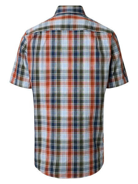 REDMOND Comfort Fit Camicia Rosso Button-Down Hyperflex Dobby