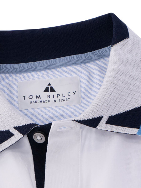 TOM RIPLEY Polo Bianco Extrafeine Qualität - Vista 2