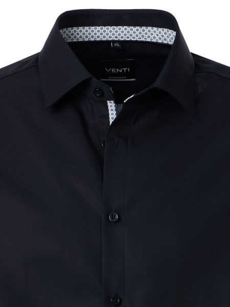 VENTI Regular Fit Camicia Nero Kent Popeline - Vista 1