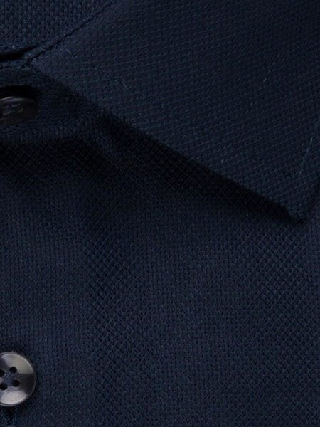 SEIDENSTICKER Slim Fit Camicia Blu scuro Business Kent Struktur - Vista 3