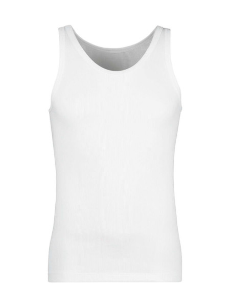 HUBER Regular Fit Bianco Doppelrippenstich - Vista 1