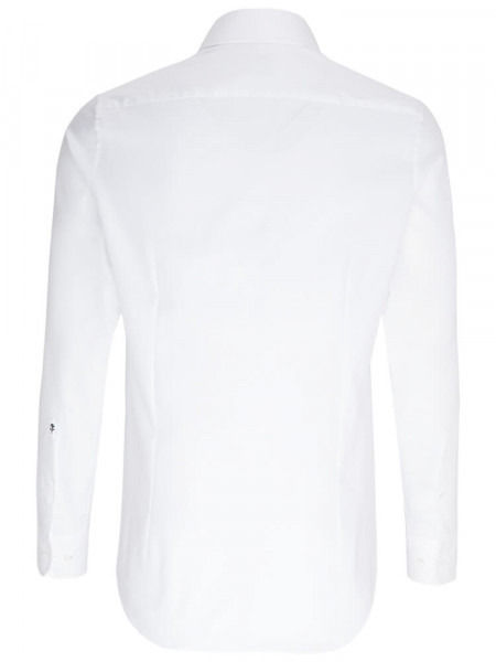 SEIDENSTICKER Slim Fit Camicia Bianco Haifisch Oxford