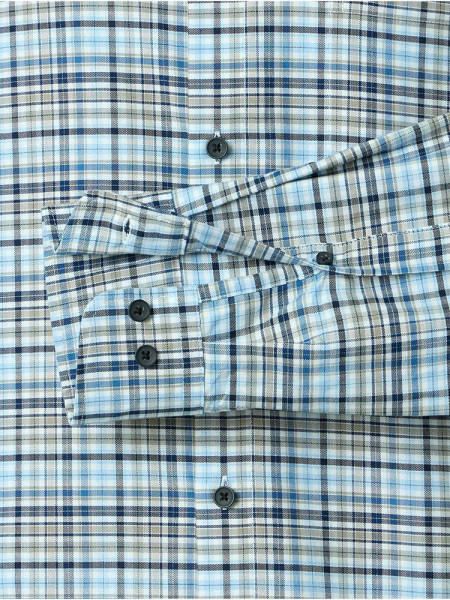 REDMOND Comfort Fit Camicia Azzurro Button-Down Fein Oxford - Vista 2