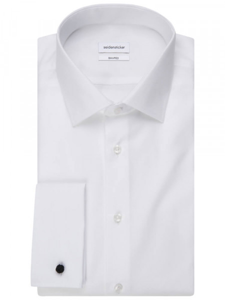 SEIDENSTICKER Tailored Fit Camicia Bianco Business Kent Popeline - Vista 4