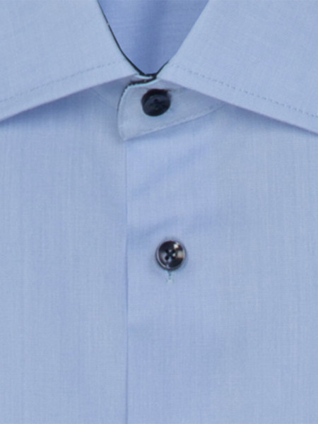 SEIDENSTICKER Slim Fit Camicia Azzurro Business Kent Fil à Fil
