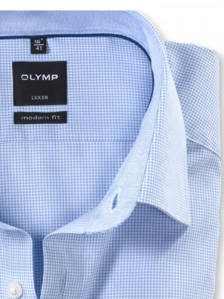OLYMP Regular Fit Camicia Azzurro New Kent Popeline