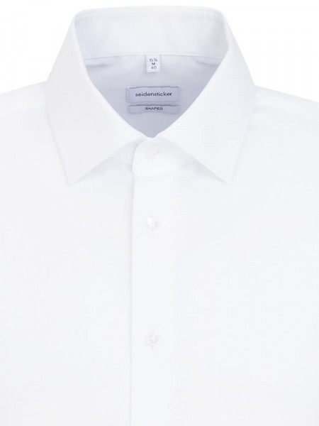 SEIDENSTICKER Tailored Fit Camicia Bianco Business Kent Popeline - Vista 2